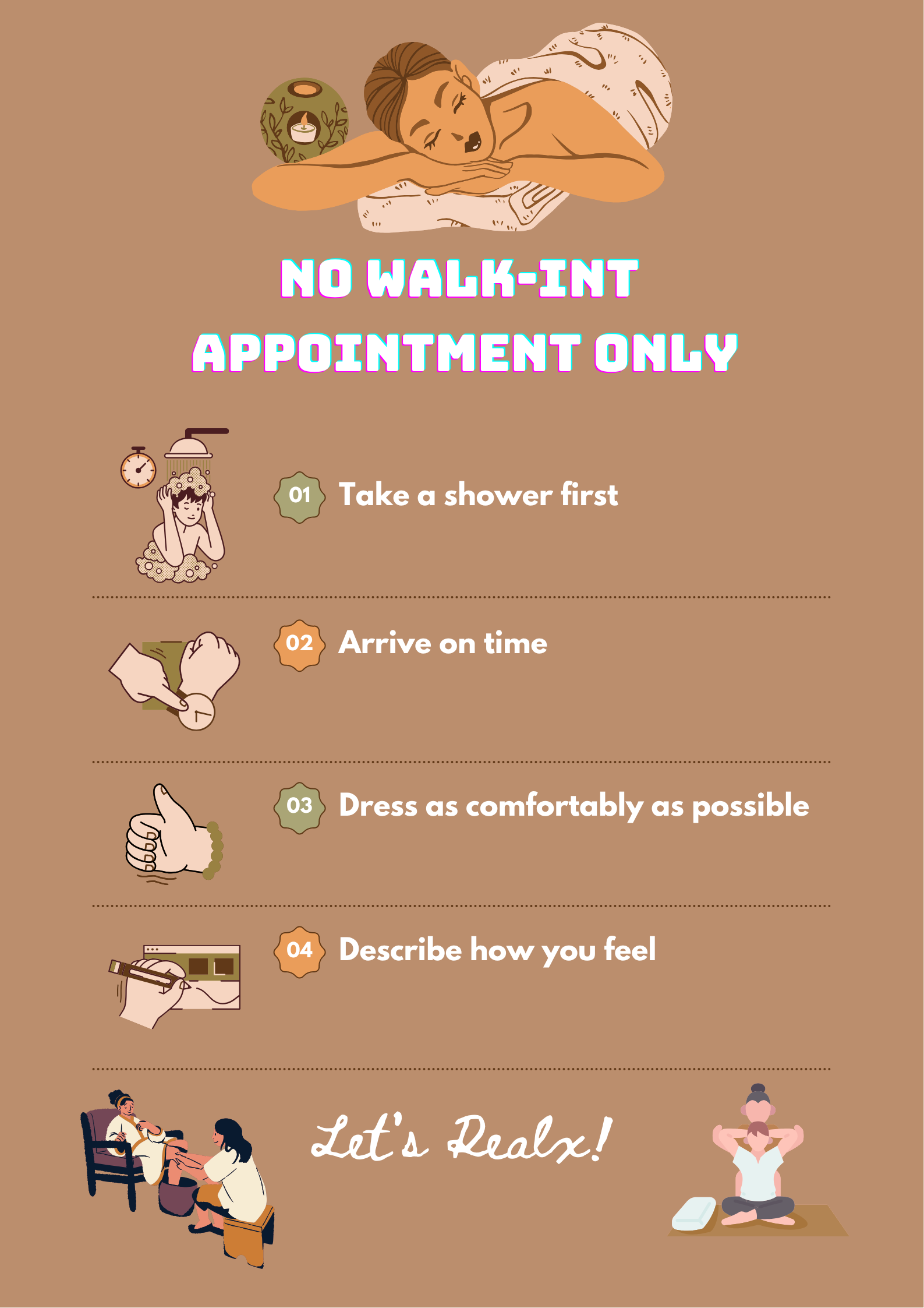 No walk-ins sign